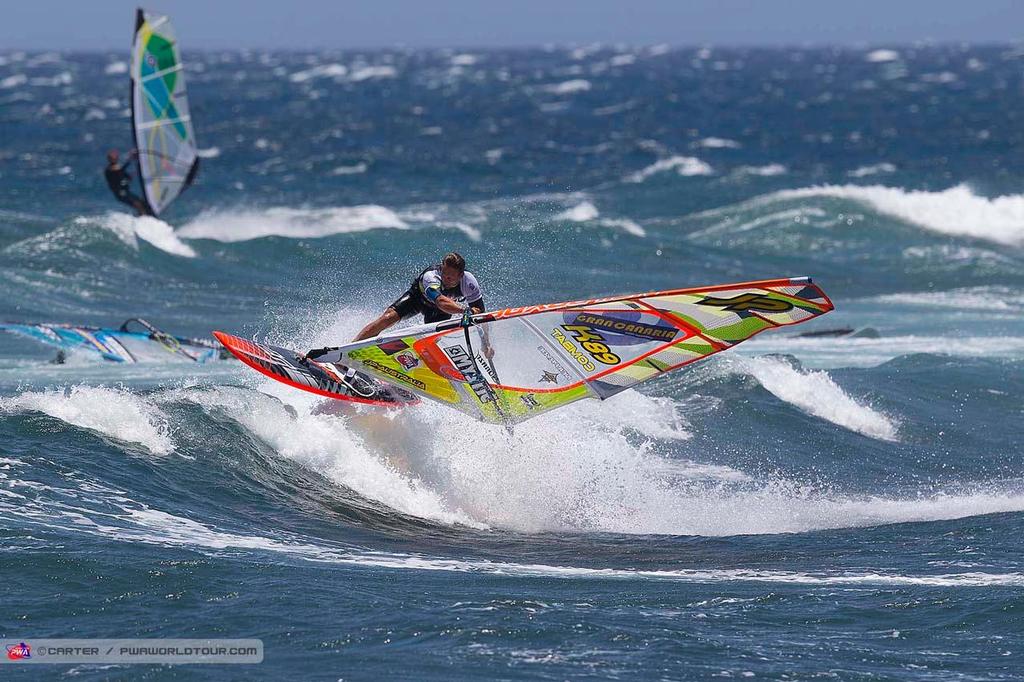 Robby Swift warms up - 2014 PWA Pozo World Cup / Gran Canaria Wind and Waves Festival, Day 1 ©  Carter/pwaworldtour.com http://www.pwaworldtour.com/